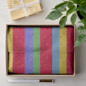 ホリカラフルーストライプ紙&スターズ 薄葉紙 (ギフト)