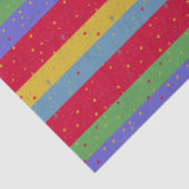 ホリカラフルーストライプ紙&スターズ 薄葉紙 (詳細)