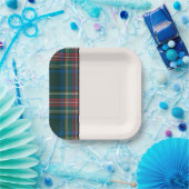 ホリクラシックデイタータンチェックプレイドフェスティバルトゥートーンパプ ペーパープレート (パーティー)