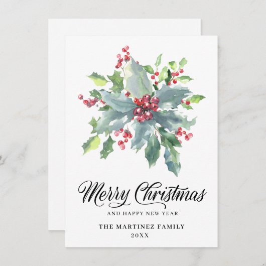 ホリクラシックーとベリー2022クリスマスグリーティング シーズンカード (正面/裏面)