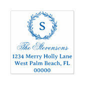 ホリクラシックーリースモノグラムヴィンテージクリスマス セルフインキングスタンプ (デザイン)