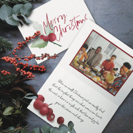 ホリシンプルメリークリスマスの水の色の写真 シーズンカード