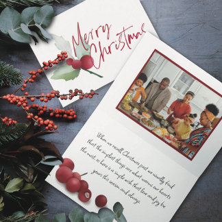 ホリシンプルメリークリスマスの水の色の写真 シーズンカード