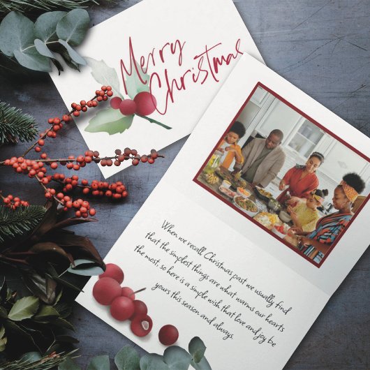 ホリシンプルメリークリスマスの水の色の写真 シーズンカード