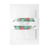 ホリシンプルーとベリーの冬の結婚式 招待状ベリーバンド (正面例)