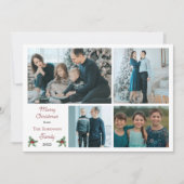 ホリシンプルーベリーメリークリスマス4写真 シーズンカード (正面)