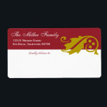 ホリスタイリッシューの葉クリスマス赤金ゴールド出荷 ラベル<br><div class="desc">お客様救の時間と喜びこれらの便利でフェスティバルの宛名ラベルを受信者に提供。名カスタマイズ前と差出人住所付きのヘッダー。自宅でワープロソフトを使用して、メーリングリストを差し込んで簡単印刷する。ラベルを使用するためのこれらのシックと簡単は、ホリデーカード、パーティの招待状またはクリスマスパッケージに最適である。</div>