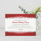 ホリスタイリッシュ赤と白ディパーティー招待状 招待状 (スタンド正面)