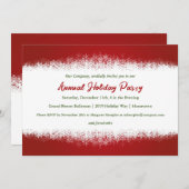 ホリスタイリッシュ赤と白ディパーティー招待状 招待状 (正面/裏面)