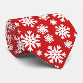 ホリスタイリッシュ赤と白ーのスノーフレーク ネクタイ (ロール)