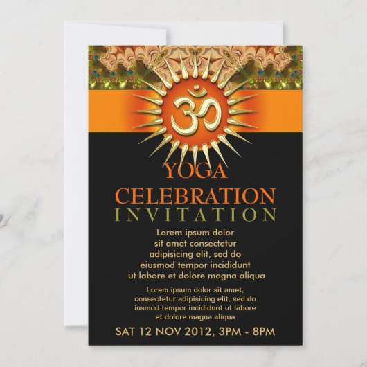 ホリスティックで精神的なヨガの研修会のイベントのフライヤ 招待状 (正面)