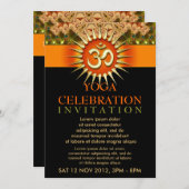 ホリスティックで精神的なヨガの研修会のイベントのフライヤ 招待状 (正面/裏面)