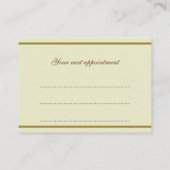 ホリスティックなデザインのアポイントメント 予約カード (裏面)