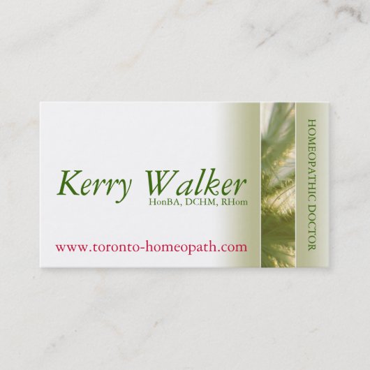 ホリスティックな従業者 名刺 (正面)