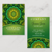 ホリスティックな緑の曼荼羅、咲く森林保護者 名刺 (正面/裏面)