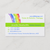 ホリスティックな色のセラピーの会社の名刺 名刺 (正面)