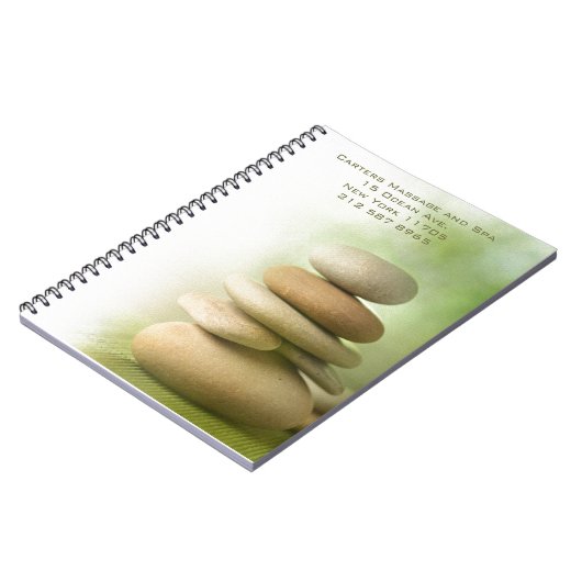 ホリスティックな螺線形のスパのノート ノートブック (左側)