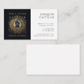 ホリスティックシアルサンムーン金ゴールドブルーブラックヨガ 名刺 (正面/裏面)