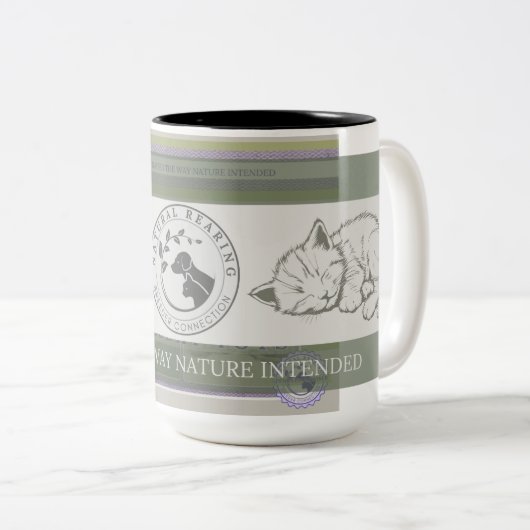 ホリスティックドッグ又は猫育種用マグカップ ツートーンマグカップ (正面右)