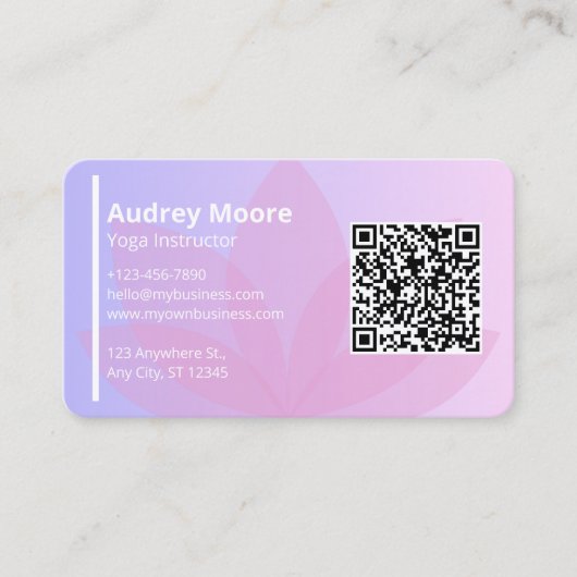 ホリスティックヘルスヨガインストラクター 名刺 (正面)