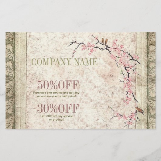 ホリスティックヘルス ヨガ ゼン スパ さくら サクラ チラシ (正面)