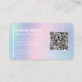 ホリスティックマッサージセラピスト霊気リフレクソロジーQR 名刺 (正面)