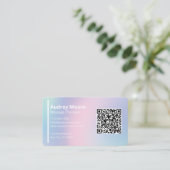 ホリスティックマッサージセラピスト霊気リフレクソロジーQR 名刺 (スタンド正面)