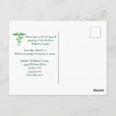 ホリスティックメディシンウェルネスセンターグランドオープニング ポストカード (裏面)