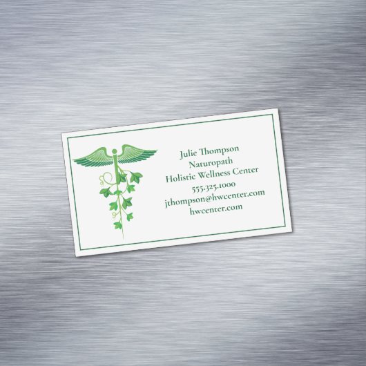ホリスティックメディシンウェルネスセンターNaturopath Green マグネット名刺 (インサイチュ)