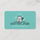 ホリスティックヨガキャッめい想トヨガポーズティール(緑がかった色) 名刺 (正面)