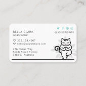 ホリスティックヨガキャッめい想トヨガポーズティール(緑がかった色) 名刺 (裏面)