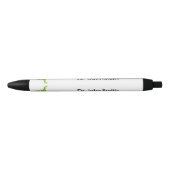 ホリスティック代替医療のカデュケウス緑の葉 黒ボールペン (正面)