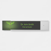 ホリスティック代替医療カドゥセウス緑葉 サインプレート (正面)