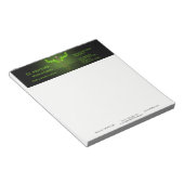 ホリスティック代替医療カドゥセウス緑葉 ノートパッド (アングル)