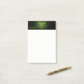 ホリスティック代替医療カドゥセウス緑葉 ポストイット (デスク上)