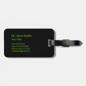 ホリスティック代替医療カドゥセウス緑葉 ラゲッジタグ (裏面横)