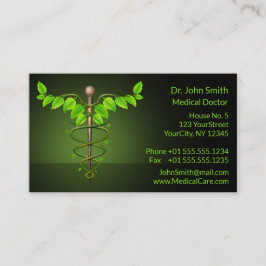 ホリスティック代替医療カドゥセウス緑葉 予約カード