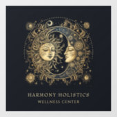 ホリスティック天太陽ムーンスターズ金ゴールドブラック ウィンドウサイン (シート)