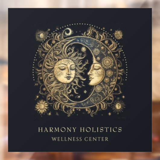 ホリスティック天太陽ムーンスターズ金ゴールドブラック ウィンドウサイン (シート2)