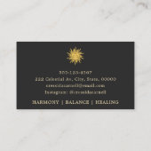 ホリスティック天日月の神秘的な宇宙 名刺 (裏面)