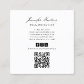 ホリスティック天日月ヨガQRコード スクエア名刺 (裏面)