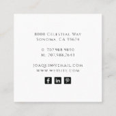 ホリスティック天日月 スクエア名刺 (裏面)