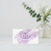 ホリスティック天月サードアイヨガパープル 名刺 (スタンド正面)