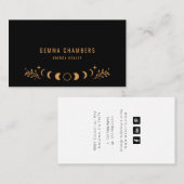 ホリスティック天月相金ゴールドブラック 名刺 (正面/裏面)