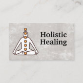 ホリスティック治癒 | ヨガ座りポーズ | チャクラ 名刺 (正面)