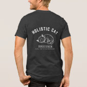 ホリスティック猫ブリーダーユニセックスホワイトデザイン トライブレンドTシャツ (裏面)