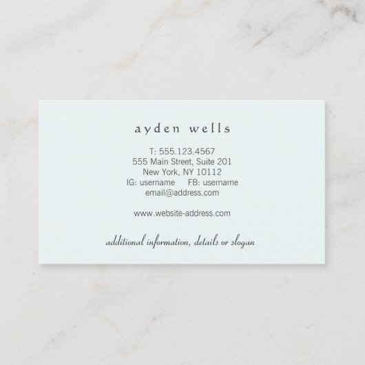 ホリスティック癒しとウェルネス禅ストーンズ 名刺 (裏面)