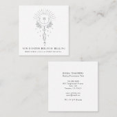 ホリスティック癒しムーンクリスタル スクエア名刺 (正面/裏面)