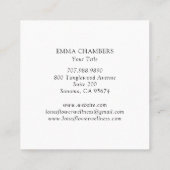 ホリスティック癒し蓮フラワービジネスカード スクエア名刺 (裏面)