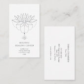 ホリスティック癒し蓮フラワービジネスカード 名刺 (正面/裏面)
